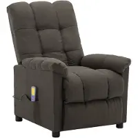 vidaXL Massagestoel stof taupe