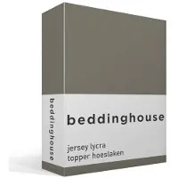 Beddinghouse Topper Hoeslaken Warm Grey (Stretch Jersey)-1-persoons (90/100 x 200/210/220 cm)
