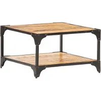 vidaXL Salontafel 60x60x35 cm massief mangohout