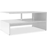 vidaXL Salontafel 90x59x42 cm bewerkt hout wit