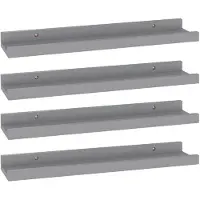vidaXL Wandschappen 4 st 40x9x3 cm grijs