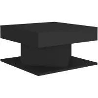 vidaXL 808369 Salontafel Zwart 57x57x30 cm Bewerkt hout