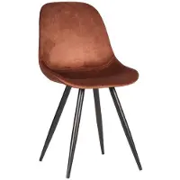 Label51 - Eetkamerstoel Capri - Rust - 56x46x88cm - Set van 2