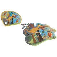 Scratch Contour Puzzel - Draak - 56.3X51.5X0.25Cm - 61 Stukjes - 4 Jaar