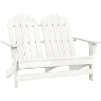 vidaXL Tuinstoel 2-zits Adirondack massief vurenhout wit