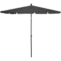 vidaXL Parasol met paal 210x140 cm antracietkleurig