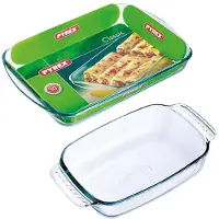 Pyrex 2x Ovenschaal/braadslede 1,2 en 3,7 liter - Ovenschalen
