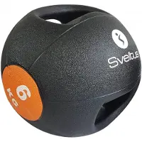 SVELTUS Medicine Ball Dubbele Grip 6 Kg Zwart
