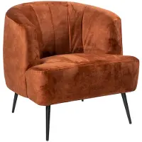 Livin24 Velvet fauteuil Billy koper