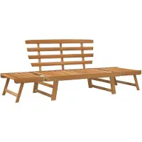 vidaXL Tuinbank 2-in-1 190 cm massief acaciahout