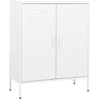 vidaXL Opbergkast 80x35x101,5 cm staal wit