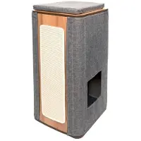 Catit Kratzbaum Vesper Cubo Tower, grijs. Lounge-toren met 3 niveaus