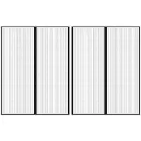 vidaXL Insectendeurgordijnen 2 st magnetisch 230x160 cm zwart