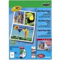 Sigel inkjetpapier A4 260grs pak a 50 vel fotopapier hoogglans superwit
