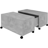 vidaXL Salontafel 75x75x38 cm bewerkt hout betongrijs