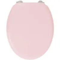Gelco DESIGN toiletbril – RVS scharnieren – Vormhout – Kristalroze