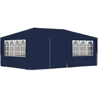 vidaXL Partytent met zijwanden professioneel 90 g/m² 4x6 m blauw