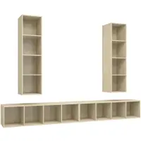 vidaXL Tv-wandmeubelen 4 st bewerkt hout sonoma eikenkleurig
