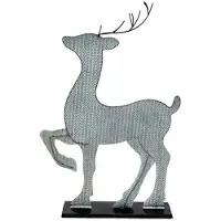 Clayre & Eef Grijze Decoratie rendier 54*10*80 cm 5Y0990