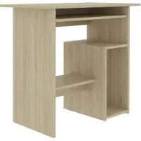 vidaXL Bureau 80x45x74 cm bewerkt hout sonoma eikenkleurig