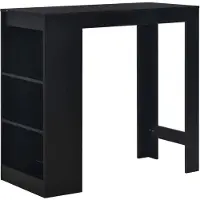 vidaXL Bartafel met schap 110x50x103 cm zwart