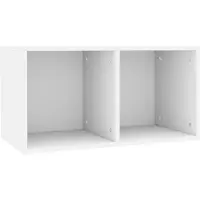 vidaXL Opbergbox voor LP's 71x34x36 cm bewerkt hout wit