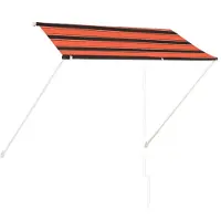 vidaXL Luifel uittrekbaar 250x150 cm oranje en bruin