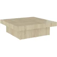 vidaXL Salontafel 90x90x28 cm bewerkt hout sonoma eikenkleurig