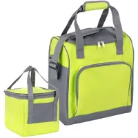 Merkloos Basis Sterke Koeltas set Set van 25 + 10 Liter Coolerbag Groen