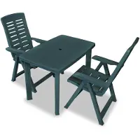vidaXL Bistroset 101x68x72 cm groen 3-delig