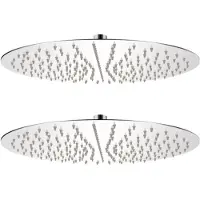 vidaXL Regendouchekoppen, 2 stuks, roestvrij staal, diameter 40 cm