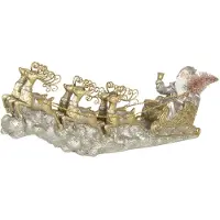 Clayre & Eef Goude Decoratie Kerstman In Slee 36*6*15 Cm 6pr3040
