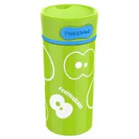 Merkloos Push & Drink Drinkbus - 300ml - 18x7cm - Drinkfles kinderen - RVS - Limoen Groen