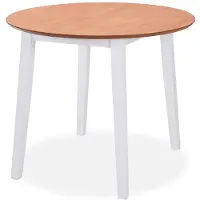 vidaXL Eettafel inklapbaar rond MDF wit