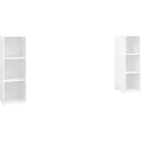 vidaXL Tv-meubelen 2 st 107x35x37 cm bewerkt houtwit