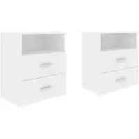 vidaXL Nachtkastjes 2 st 50x32x60 cm wit