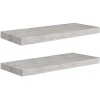 vidaXL Wandschappen zwevend 2 st 60x23,5x3,8 cm MDF betongrijs