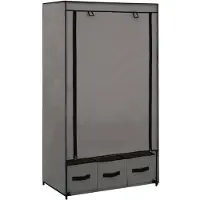 vidaXL Kledingkast 87x49x159 cm stof grijs