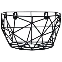 Tak Design Thanwa Mand M - Wandbevestiging - Metaaldraad - 16 x 10 x 16 cm - Zwart