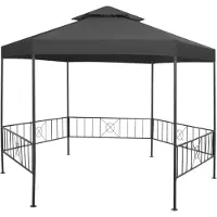 vidaXL Tuinprieel 323x275x265 cm antraciet