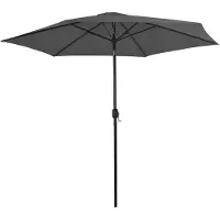 vidaXL Tuinparasol met metalen paal 300 cm antraciet