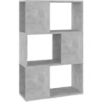 vidaXL Boekenkast/kamerscherm 60x24x94 cm bewerkt hout betongrijs