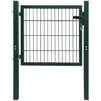 vidaXL Poort 100x100 cm staal groen