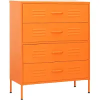 vidaXL Ladekast 80x35x101,5 cm staal oranje