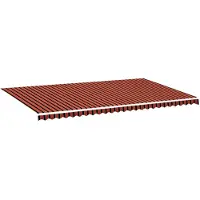 vidaXL Vervangingsdoek voor zonnescherm, oranje en bruin, 580x345 cm, polyester