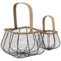 Clayre & Eef Bruine Manden (2) 23*16*16 / 13*10*12 cm 6Y4670