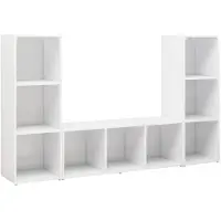 vidaXL Tv-meubelen 3 st 107x35x37 cm bewerkt hout wit