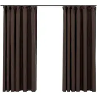 vidaXL Gordijnen linnen-look verduisterend haken 2 st 140x175 cm taupe
