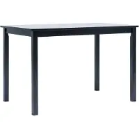 vidaXL Eettafel 114x71x75 cm massief rubberwood zwart