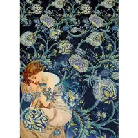 Overig Fotobehang Femme D'or - Blauw - 2,80m X 200cm